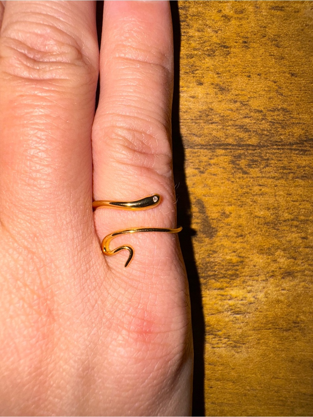 Gold Snake Wrap Ring - Elegant Gold Tone Women’s Ring
